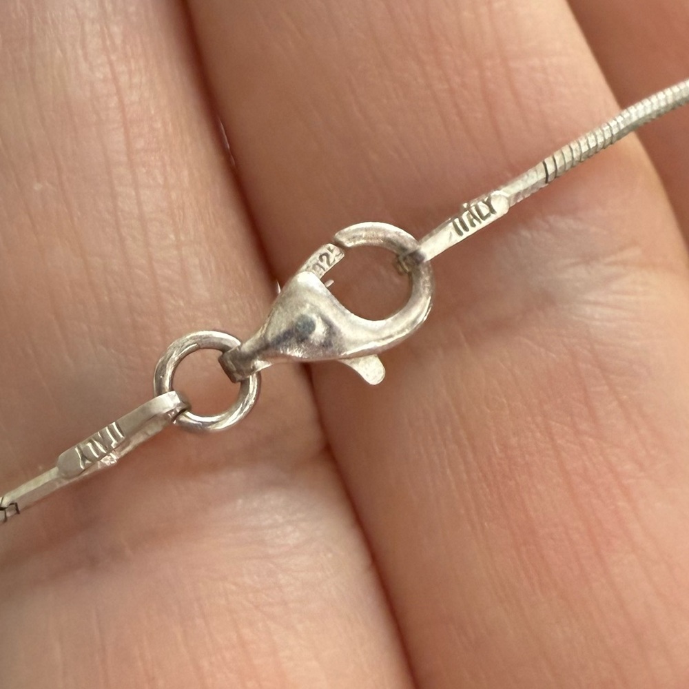 Genuine Larimar Solid Sterling Silver Pendant And… - image 6